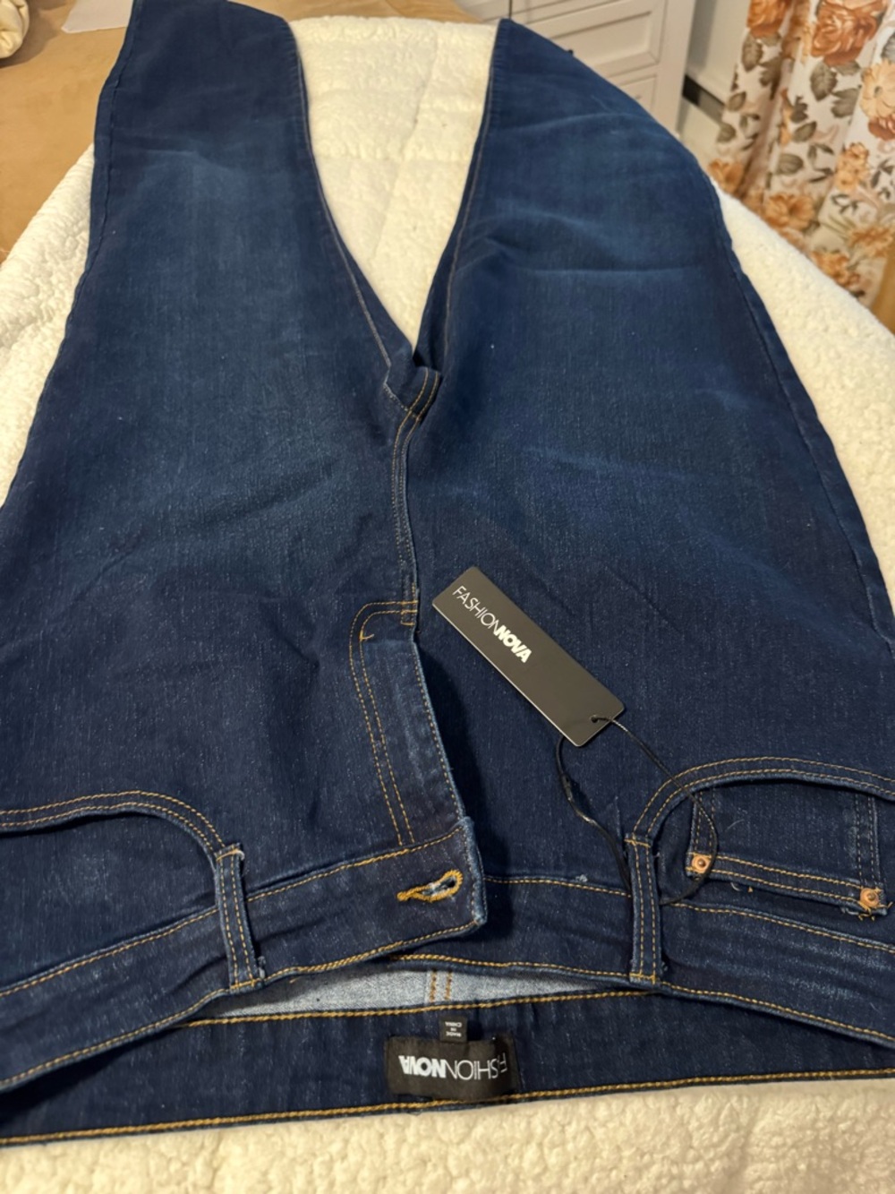 Fashion Nova Indigo Blue Straight Jeans